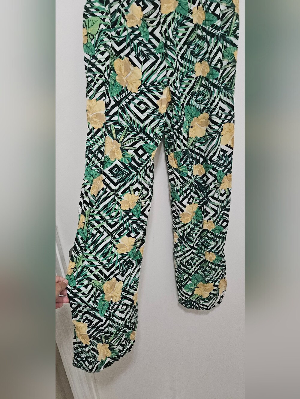 Boom Boom Jeans Tropical Rayon Wide Leg Palazzo Pants L - Picture 3 of 10
